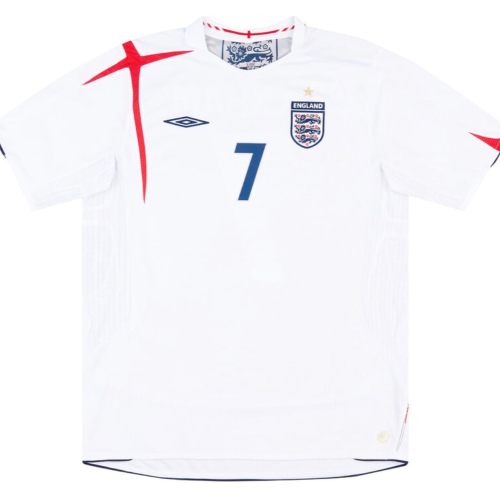 **SOLD** 2005-07 Vintage England Home Shirt Beckham - Picture 4 of 13
